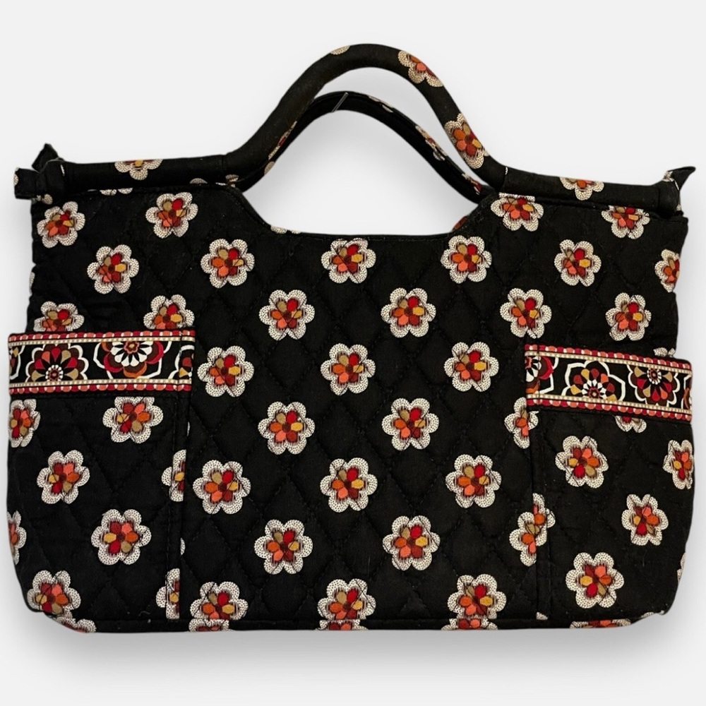 Vera Bradley Gabby Satchel Double Handle Quilted Wome's Floral Pockets Lined Zip